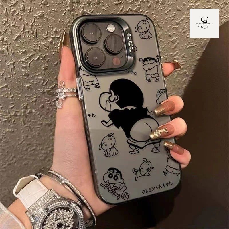 LL64 Premium Matte Case Casing Hp Cartoon Shin Chan Untuk INFINIX SMART 5 SMART 6 SMART 7 SMART 8 SM