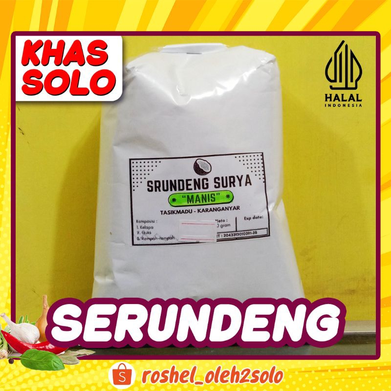 

Srundeng Kelapa rasa manis 250gram camilan santai