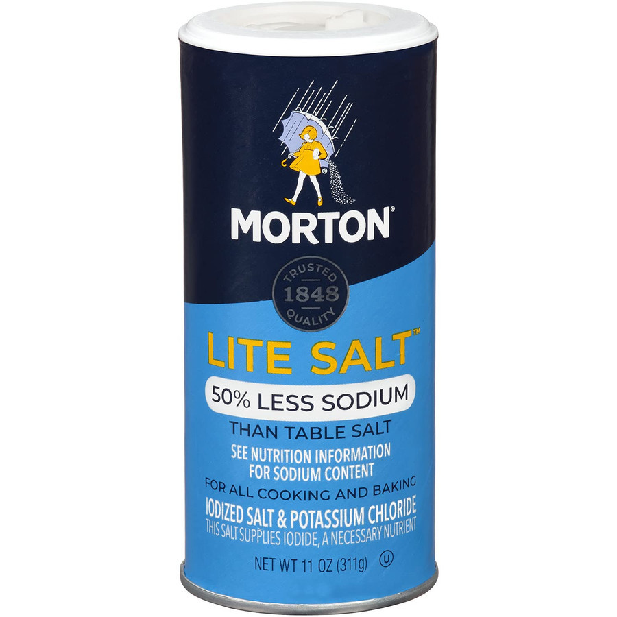 

Morton Lite Salt 50% Less Sodium Table Salt Iodized Garam Masak Kurang Sodium