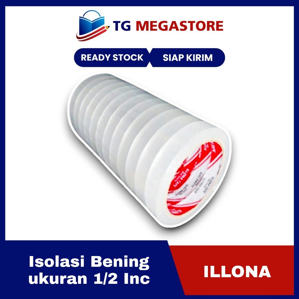 

Isolasi Bening ILLONA 1/2inci (12mm x 60yard)