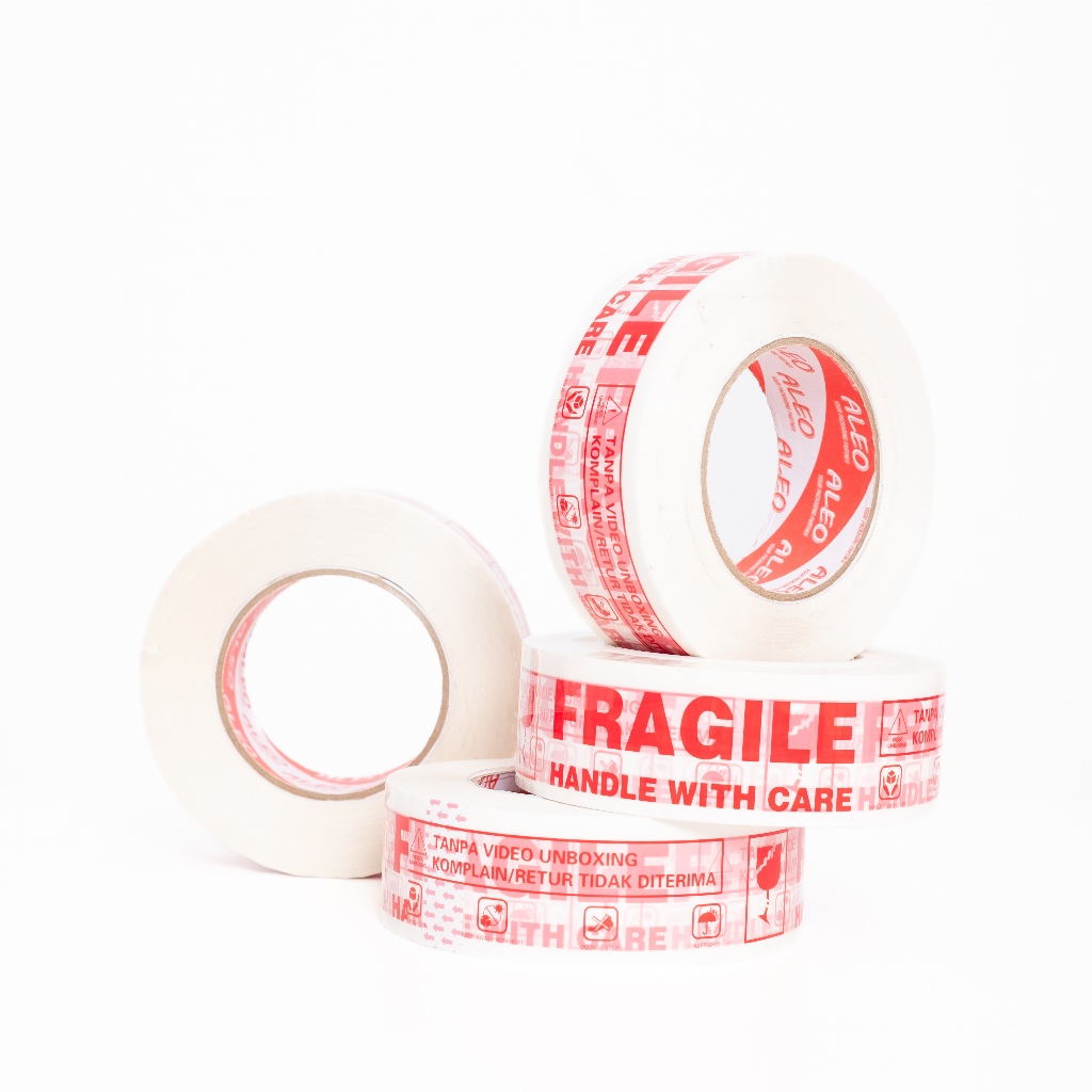 

Lakban Fragile Unboxing Jangan Dibanting 45mm x 300 Yard Wajib Unboxing JUMBO ALEO