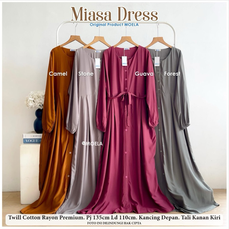 Dress Muslim Gamis Polos Katun Rayon for petite girl Miasa Alola MOELA