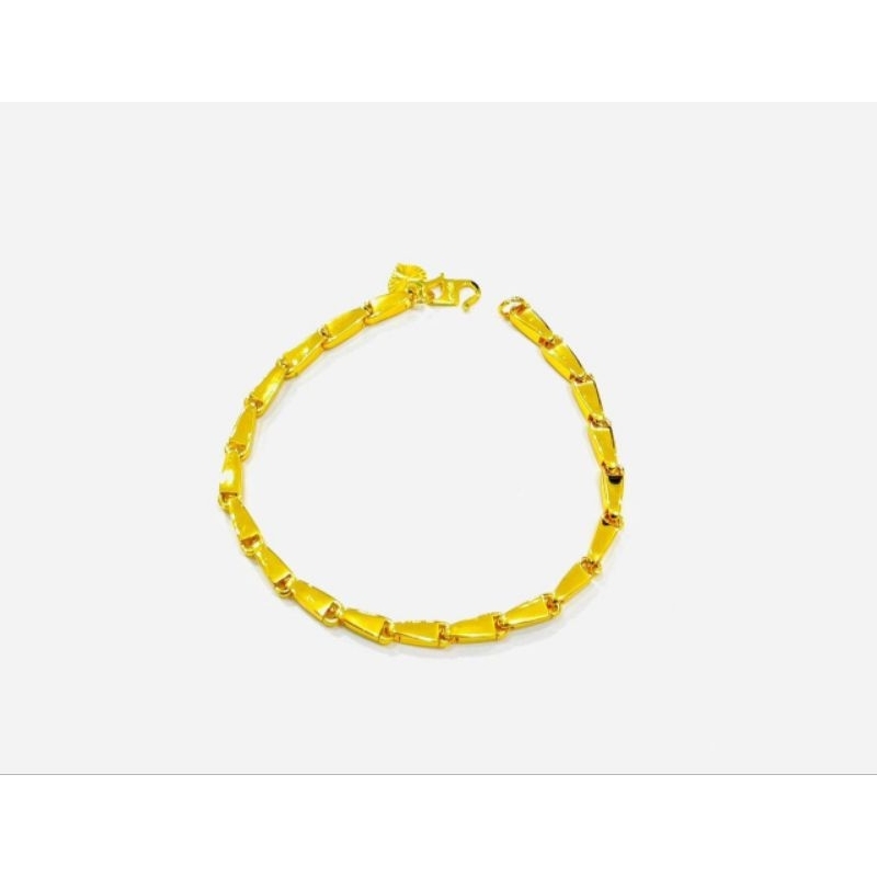 GELANG TANGAN DEWASA MODEL RANTAI PADI TITANIUM