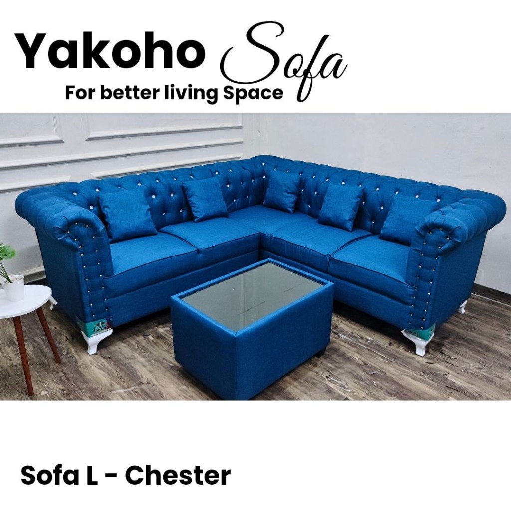 Sofa Minimalis L Putus / sudut  / Turki / Yakoho Chester / FREE ONGKIR BANDAR LAMPUNG