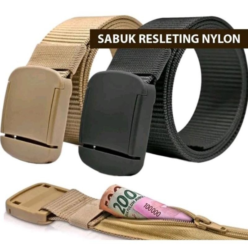 Sabuk resleting nilon