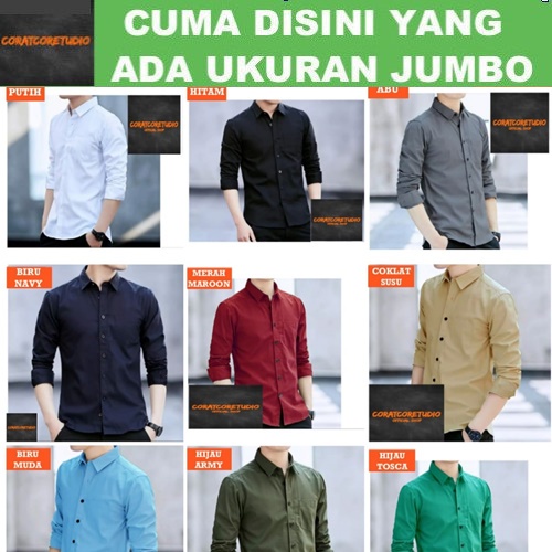 5XL 4XL 3XL XXL XL L M S XS 10XL 9XL 8XL 7XL 6XL Shirt Kemeja Cowok Hem Pria Long Shirt Basic Plain 