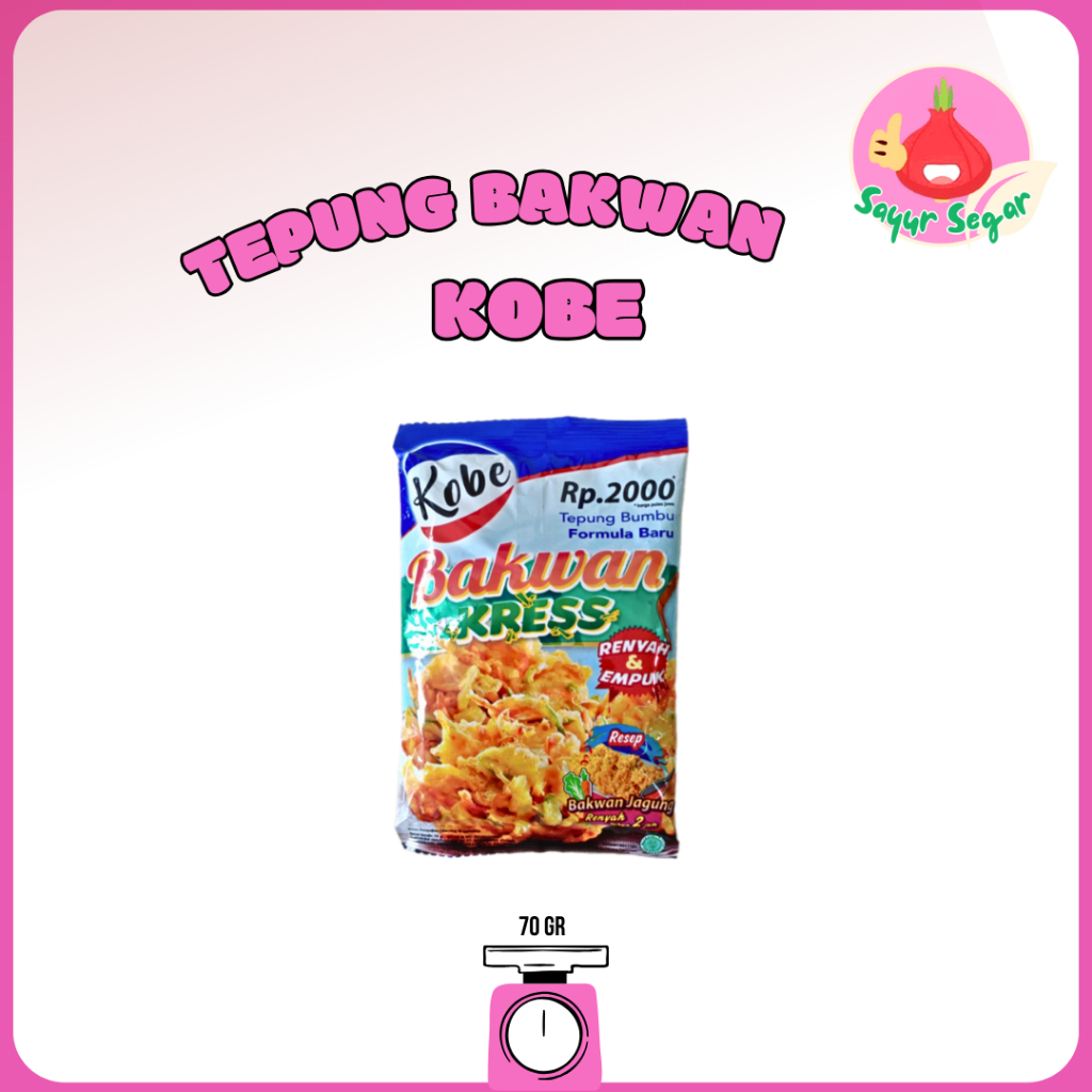 

Sayur Segar - Kobe Tepung Bakwan Kress 70 gr / Bakwan flour