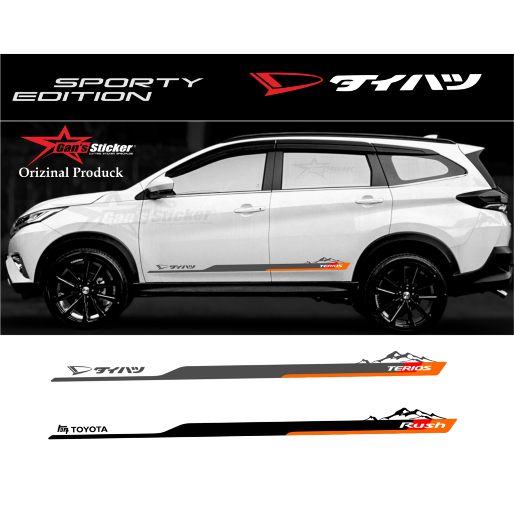 STICKER DAIHATSU TERIOS 2023 2024 AKSESORIS TOYOTA TERIOS