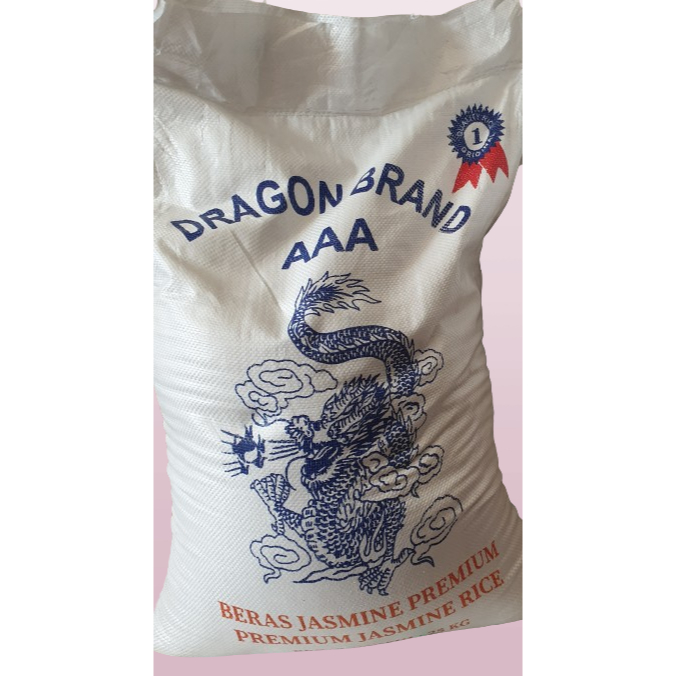 

Beras Jasmine Dragon Biru Kemasan Asli 25kg Premium Jasmine Rice