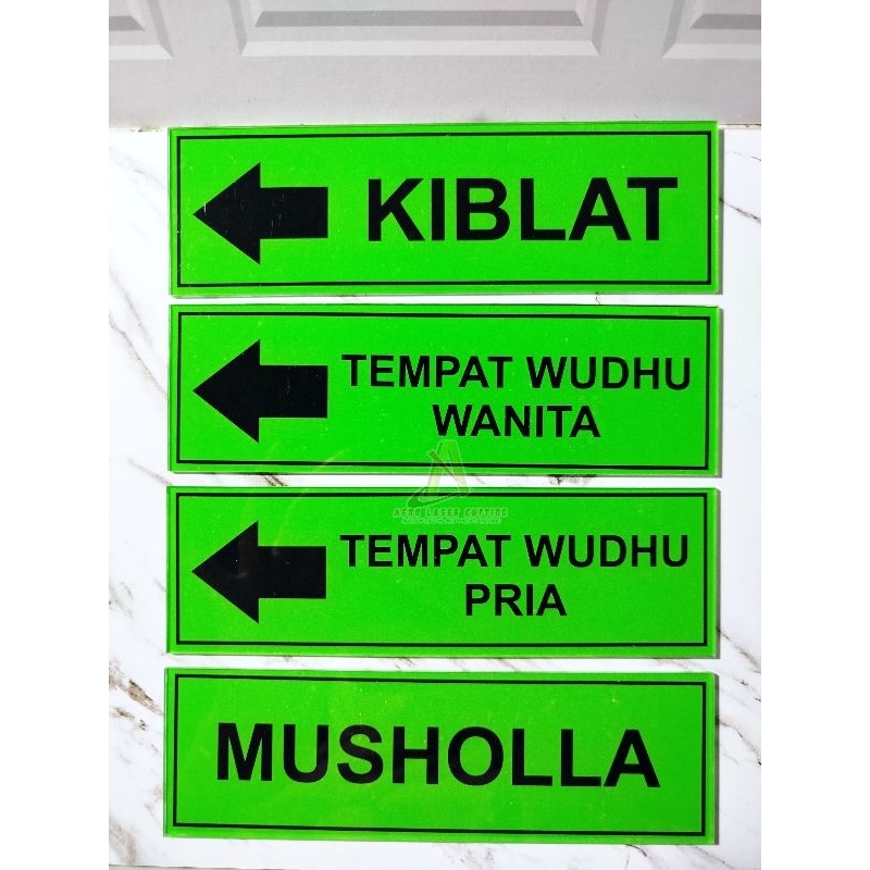 PAPAN TEMPAT WUDHU PRIA/WANITA/PAPAN SIGN AKRILIK/PAPAN MUSHOLLA/PAPANKIBLAT