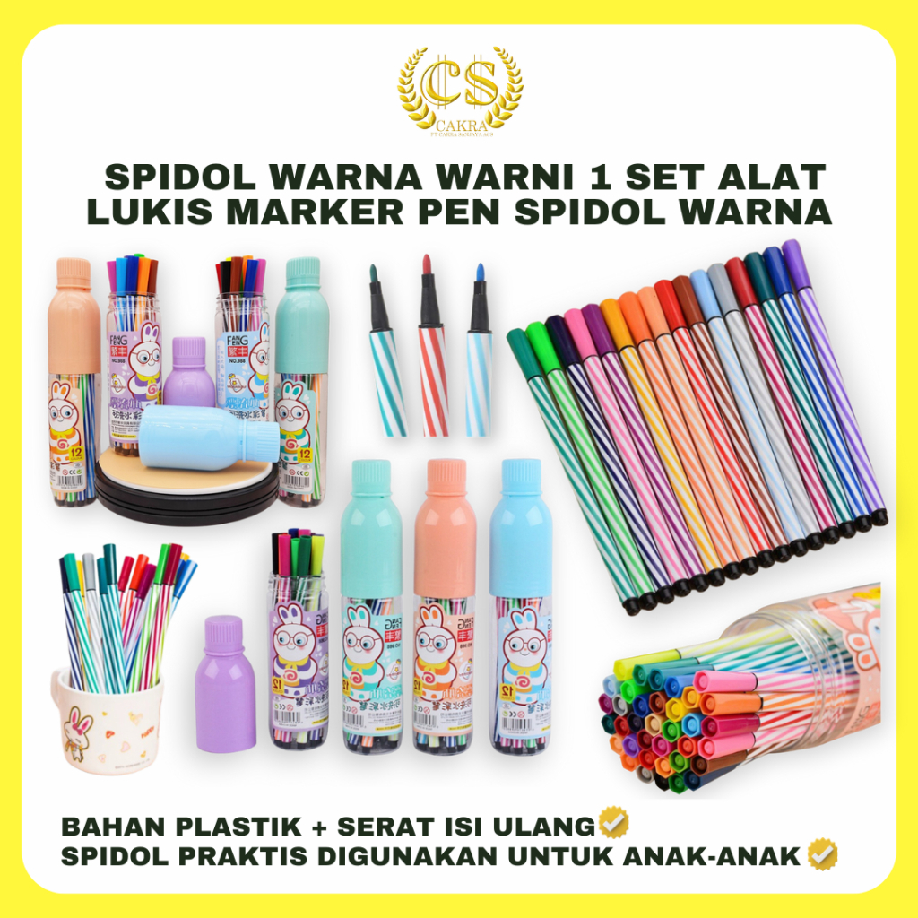 

Spidol Warna Warni Alat Lukis Marker Pen Spidol Warna Alat Tulis Anak / Spidol Marker Warna Pena Kuas Menggambar Kerajinan Alat Tulis Kantor Sekolah
