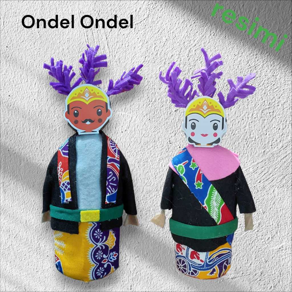 Mainan anak Boneka Ondel Ondel Pria dan wanita