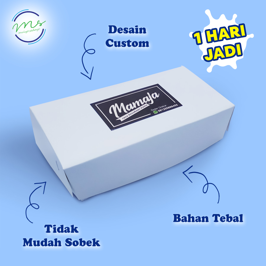 Lunch Box Custom Kotak Makan Kertas Paper Box Makanan Dus Bahan Ivory dan Kraft - Paper Lunch Box Cu