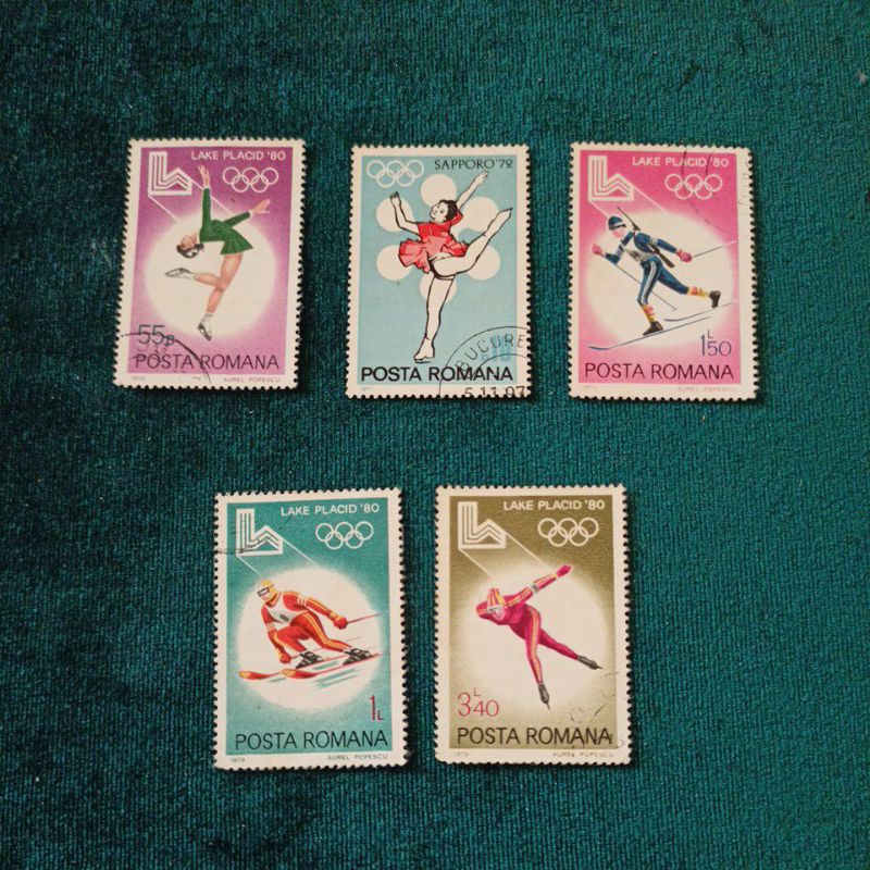 

Stamp Prangko, POSTA ROMANA, Lake Placid,Aurel popescu