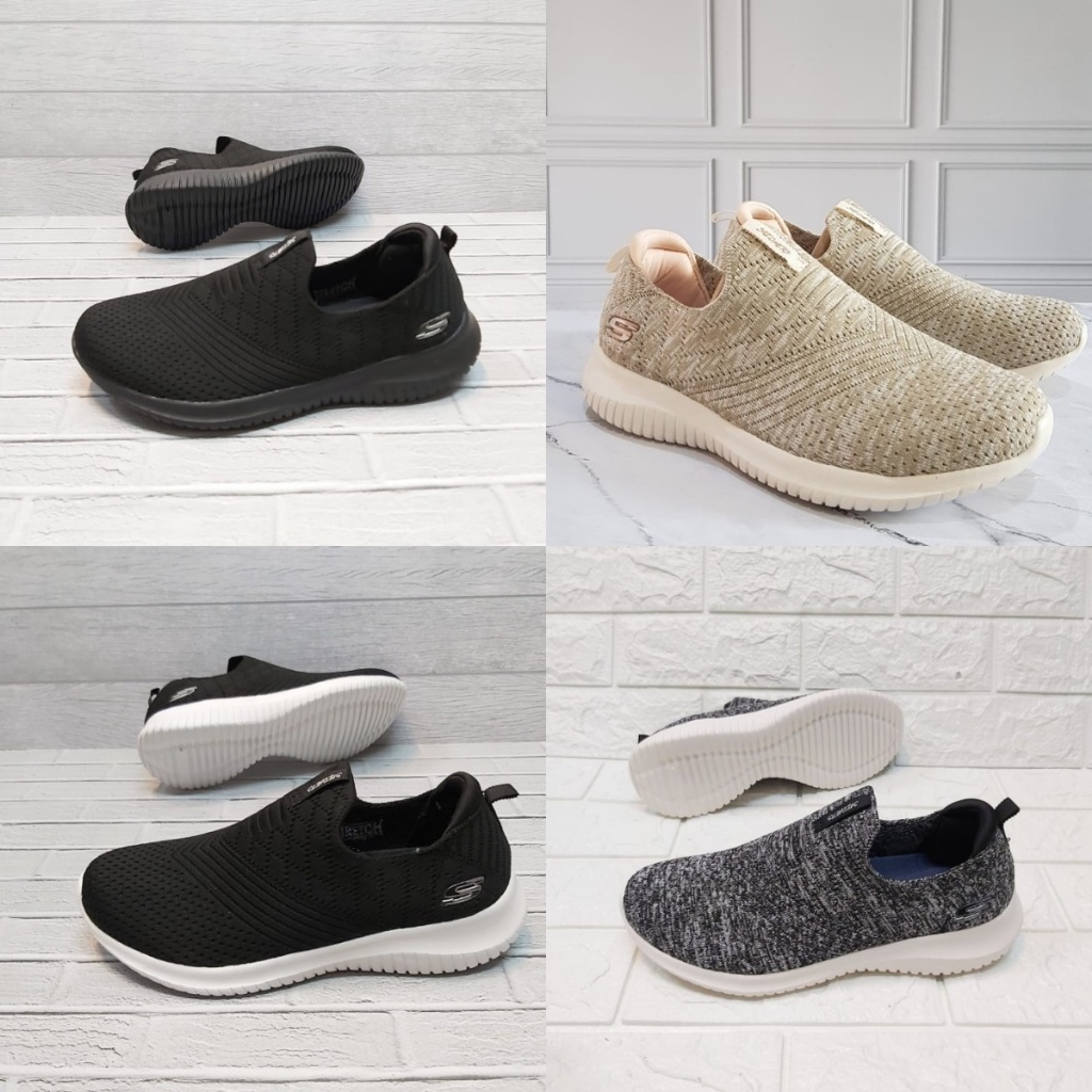 SEPATU WANITA / SEPATU ORIGINAL WANITA / SEPATU ULTRA FLEX II SLIPON STIKER GIFT SANDAL CROCS DJL1