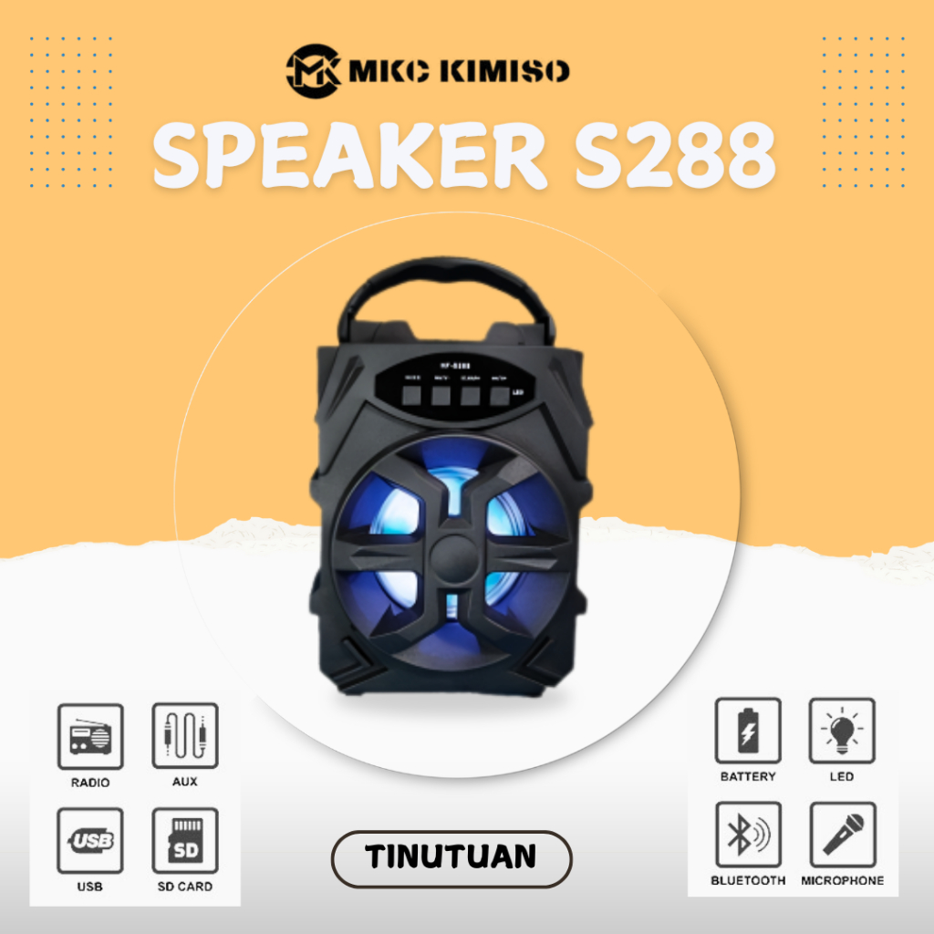 MKC S288 SPEAKER BLUETOOTH MINI FREE MIC
