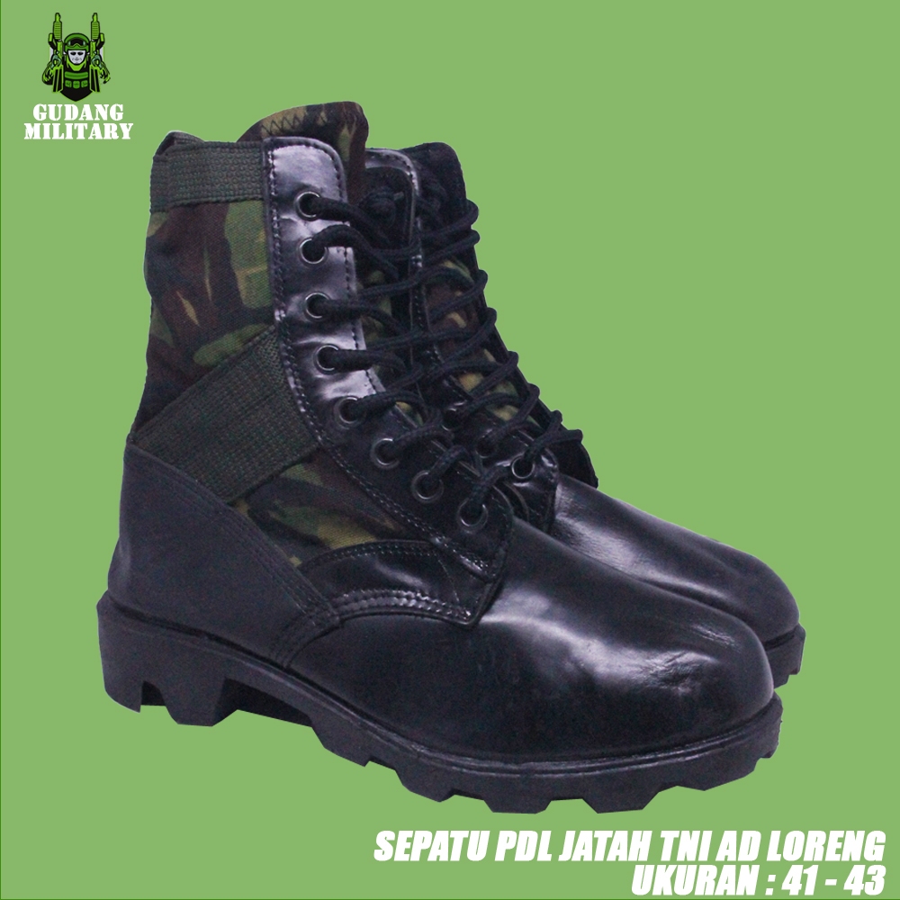 Sepatu PDL Jatah TNI AD Loreng | Sepatu PDL Apel Loreng