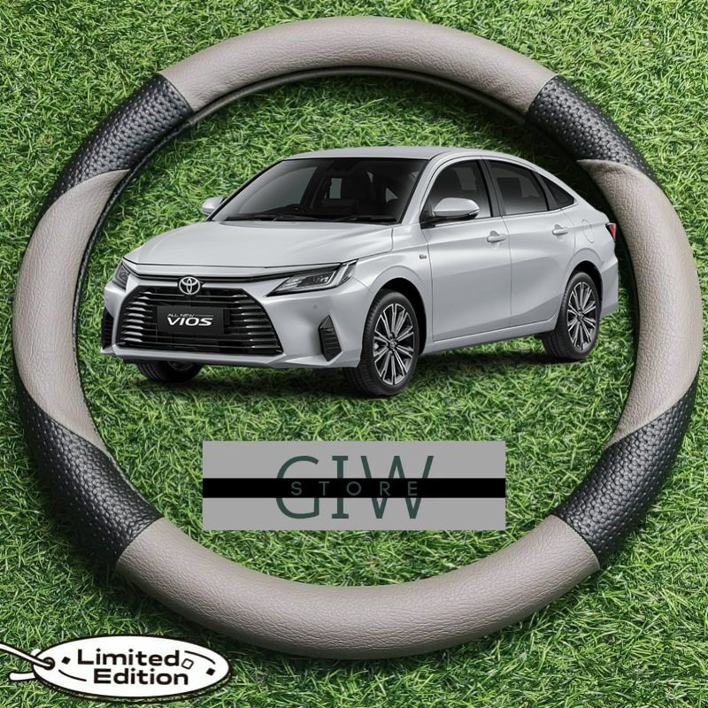 sarung stir toyota vios, cover stir mobil vios, bungkus pelindung setir vios motif sabit