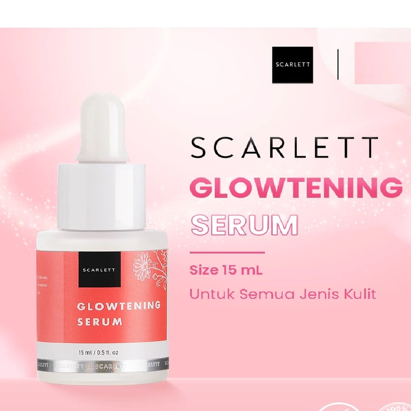 Scarlett Whitening Glowtening Serum | Serum glowtening scarlett original