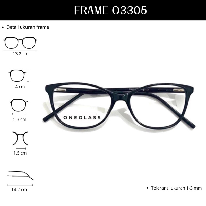Oneglass- Frame Kacamata O3305 Perempuan