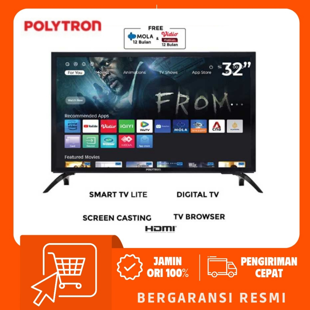 LED TV POLYTRON 24" 24CV1869 24 INCH SMART TV