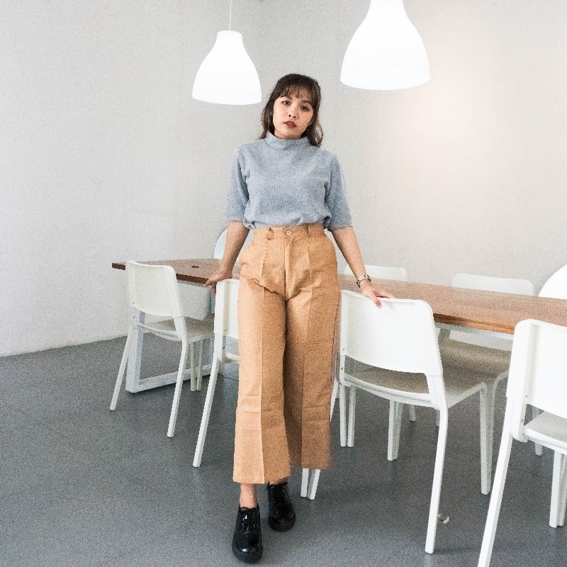 Celana pants wanita - linen panjang wanita - celana kulot panjang - kulot linen panjang wanita