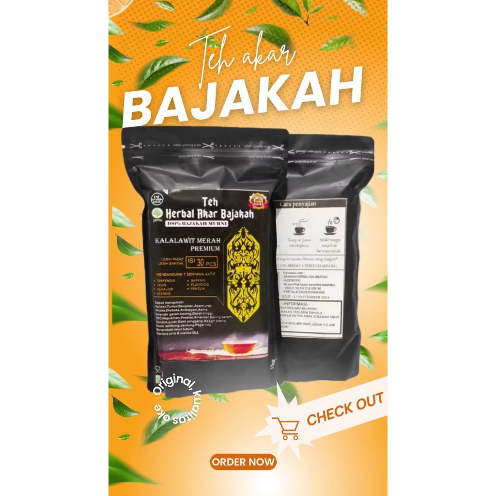 

Teh Akar Bajakah ASLI Kalimantan Original Teh Akar Bajakah Kalalawit Merah Super Isi 30 Pcs