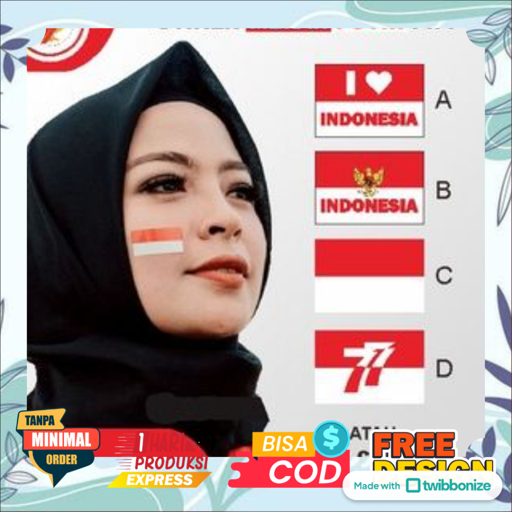 

Sticker Pipi Merah Putih HUT RI ke 79, BISA SATUAN | Tempelan Pipi Bendera INDONESIA TERMURAH