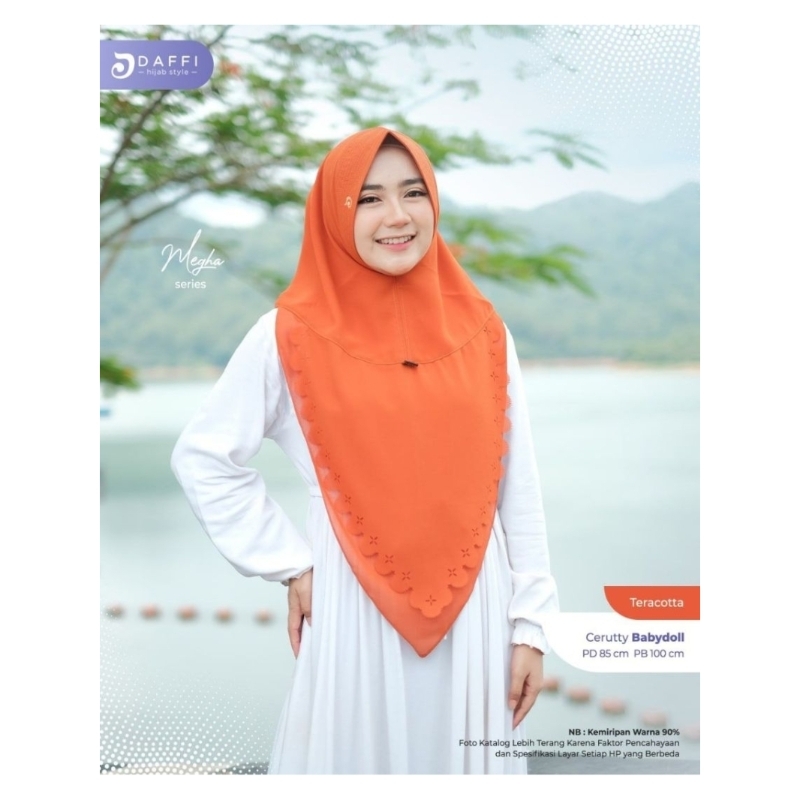 Jilbab Ceruty MEGHA by DAFFI HIJAB/jilbab ceruti double layer