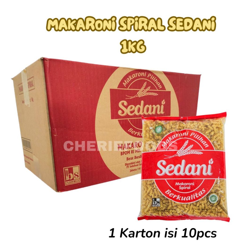 

MAKARONI SEDANI SPIRAL 1 KG ( 1 DUS = 10 KG )