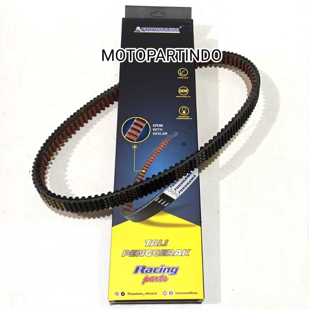 VBELT ONLY HONDA GENIO V-BELT BEAT STREET LED SCOOPY NEW MERK FUKUKAWA KODE PART F23100-KOJ-N01