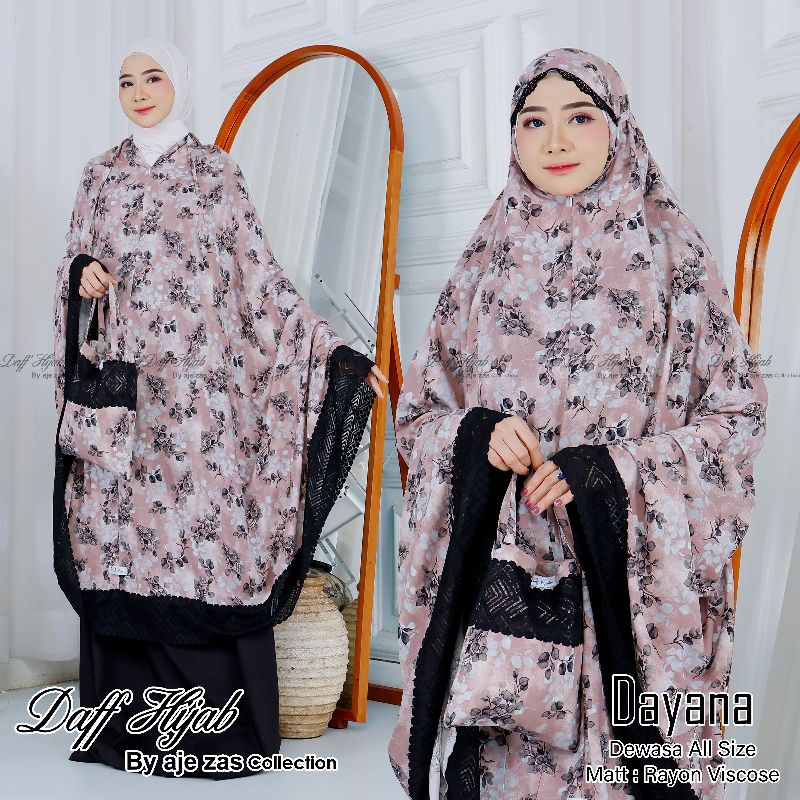 DAFF HIJAB//MUKENA DEWASA  2IN1 RAYON VISCOSE