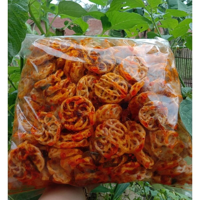

Seblak Kerupuk Mawar Putih Kerupuk Pedo Pedas Daun jeruk 1kg