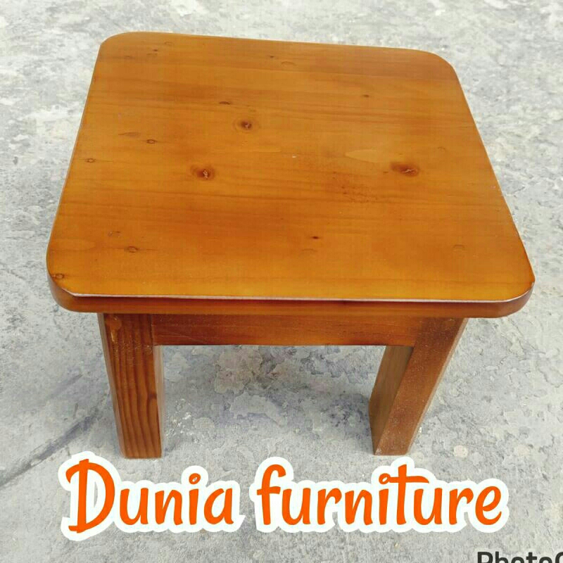 Jongkok Kayu Jati Belanda / Dingklik Kayu Bangku Kecil