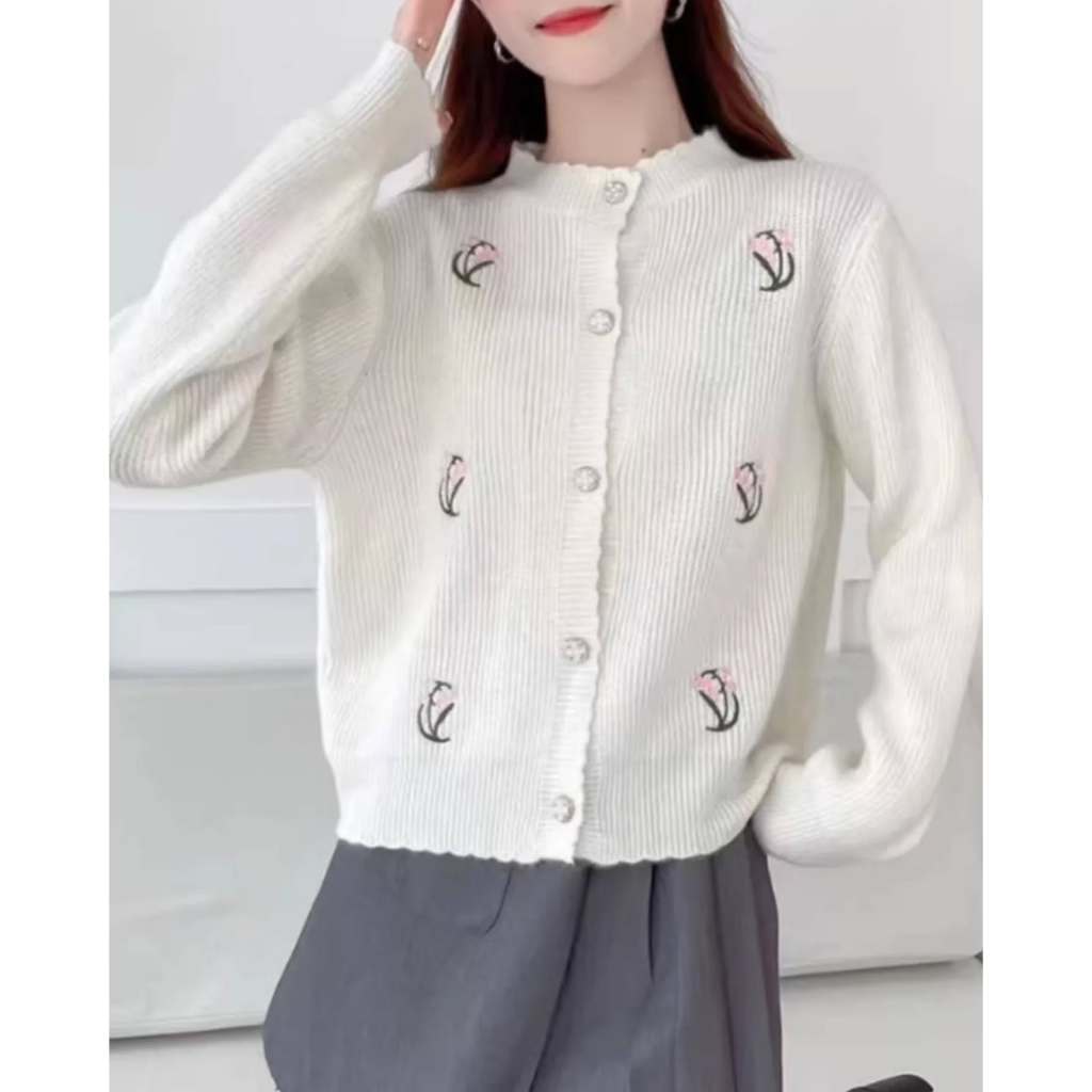 #TOP Rajut Wanita Korean Style - Hijab Friendly - #Cardigan Wanita Korean Style Kekinian #Outer Wani