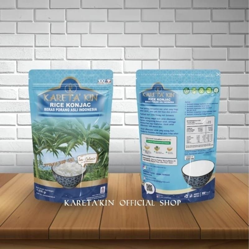 

Beras Porang KARETA' KIN Pouch 1 Kg - Shirataki / Konjac Rice