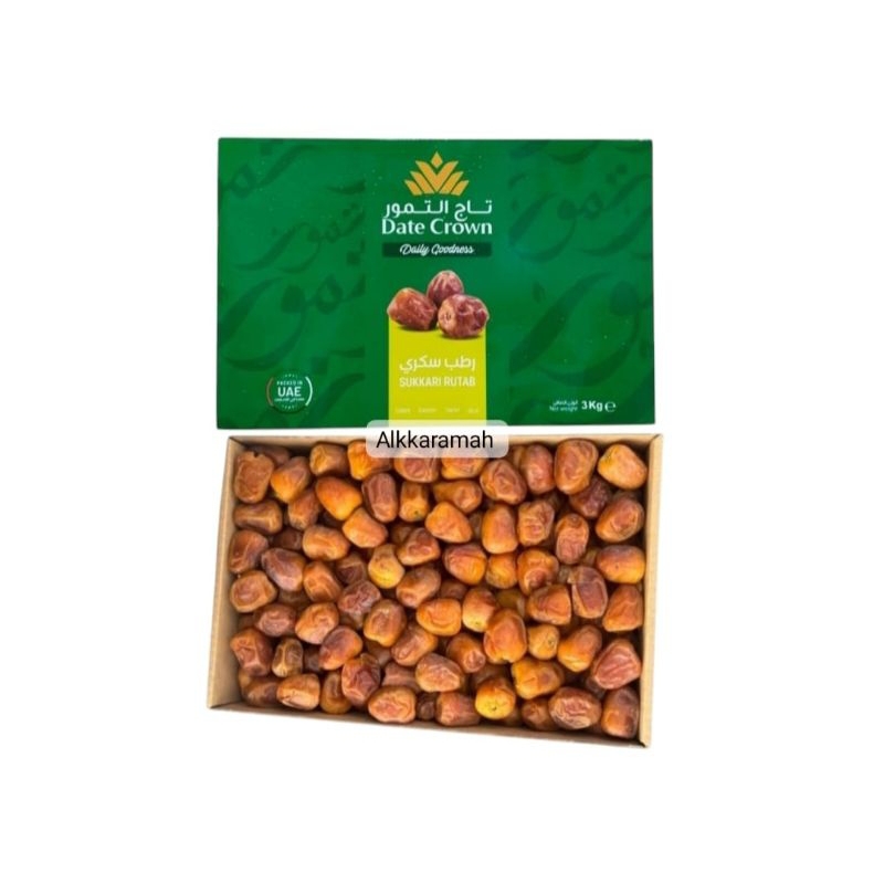 

Kurma Sukari Rutab 3 Kg | Kurma Sukari Datecrown | Kurma Sukari Premium | Oleh Oleh Haji Dan Umroh