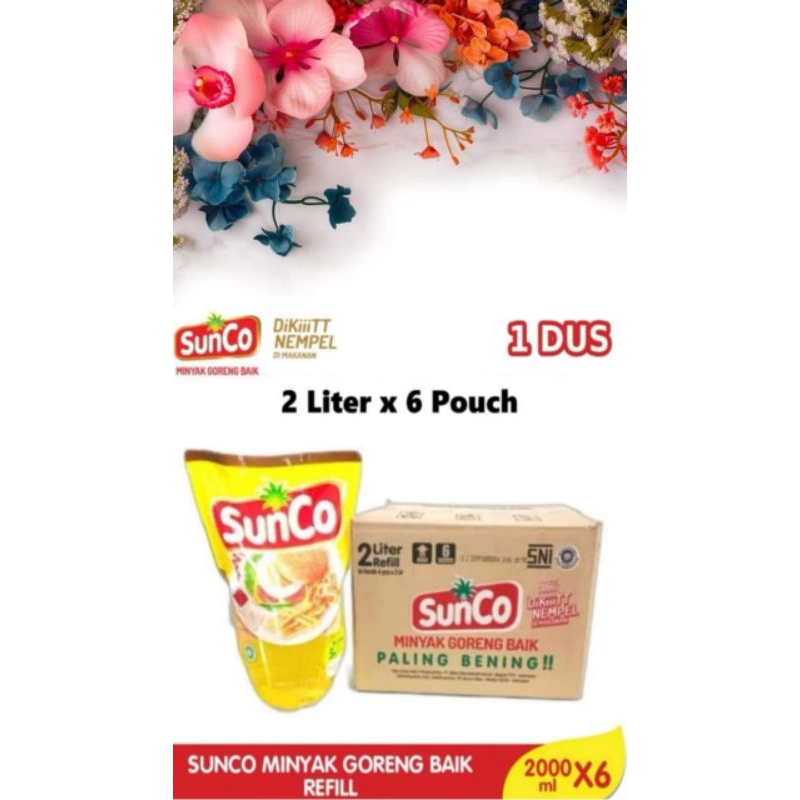 

Minyak Goreng Sunco 2 Liter / 1 Karton isi 6 bungkus