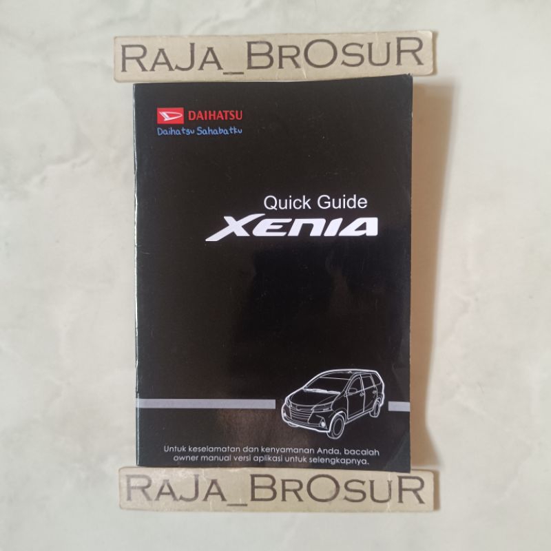 Buku pedoman pemilik/Buku quick guide/Owners manual book Daihatsu Xenia 2019-Sekarang ORI Original