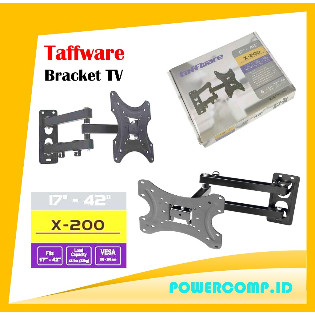 Braket TV 17-42 Inch Taffware Bracket Standar TV LED 17 19 20 22 24 29 32 37 39 40 42Inch Beban Maks