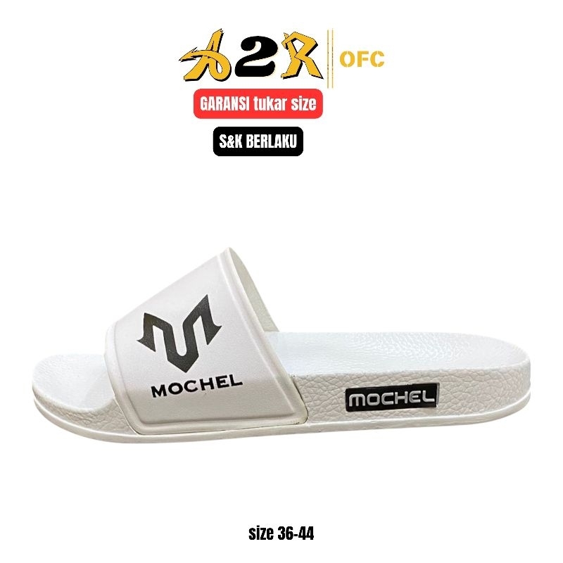 MOCHEL 01 M Sandal Slop Pria Wanita Terbaru Anti Slip Tidak Menyerap Air Original Warna Putih