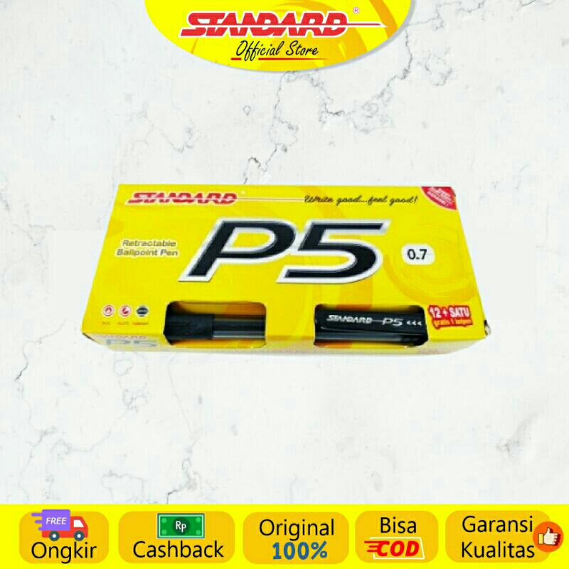 

Pulpen Gel Cetekan P5 (12pcs) / Standard Pen Gel - P5 0.7