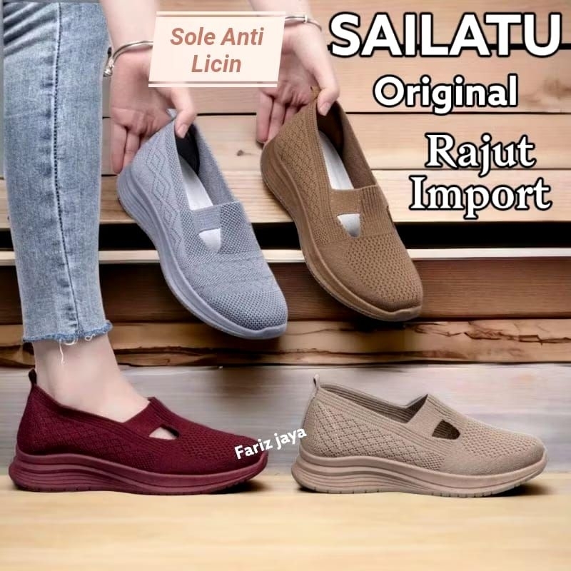 Sailatu Original Rajut Import sol warna
