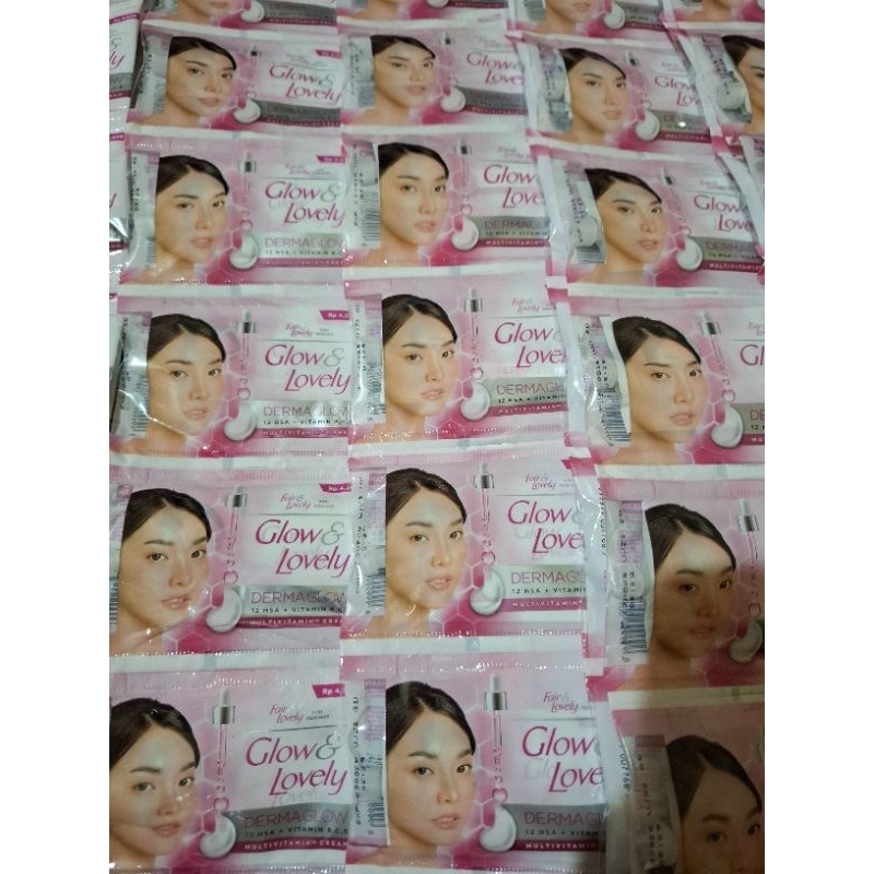 Glow & Lovely Cream Sachet 1 renteng isi 12 pcs / Fair&lovely sachet 1 renteng murah