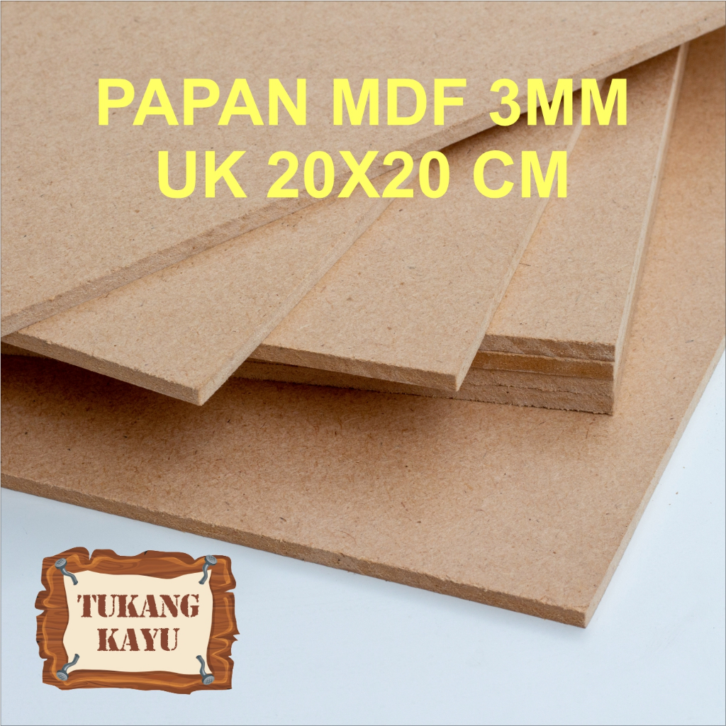 

Kayu Papan MDF Ketebalan 3MM Ukuran 20x20cm MDF BOARD