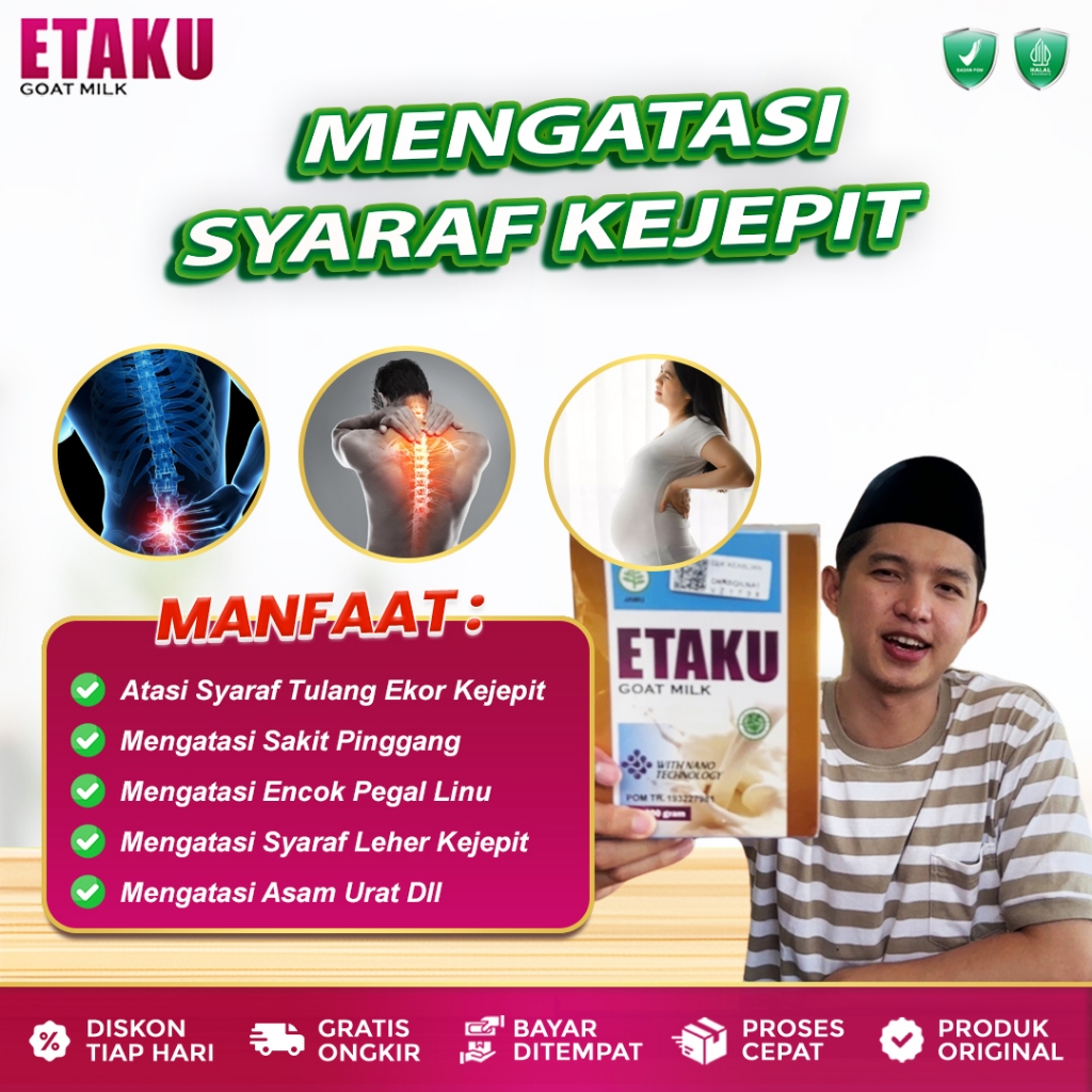 

Walatra Etaku Susu Kambing Untuk Syaraf Tulang Ekor Kejepit Obat Sakit Pinggang Kecetit Obat Saraf Kejepit Obat Cedera Bokong Obat Sakit Pinggang Encok Pegal Linu Obat HNP Asam Urat
