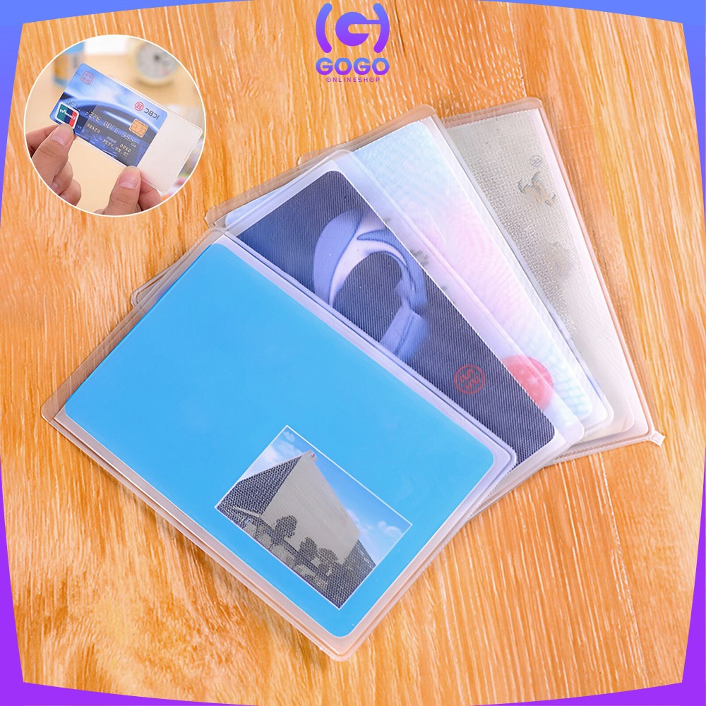 

GOGO-C1203 Plastik Pelindung Kartu ATM SIM KTP Transparan Sampul Cover Anti Gores / Sarung Pelindung Credit Card Tahan Air Serbaguna