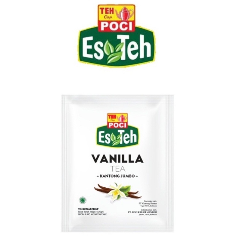 teh poci vanilla, jasmine 100gr celup jumbo poci vanila, melati 100 gr ASLI 100%