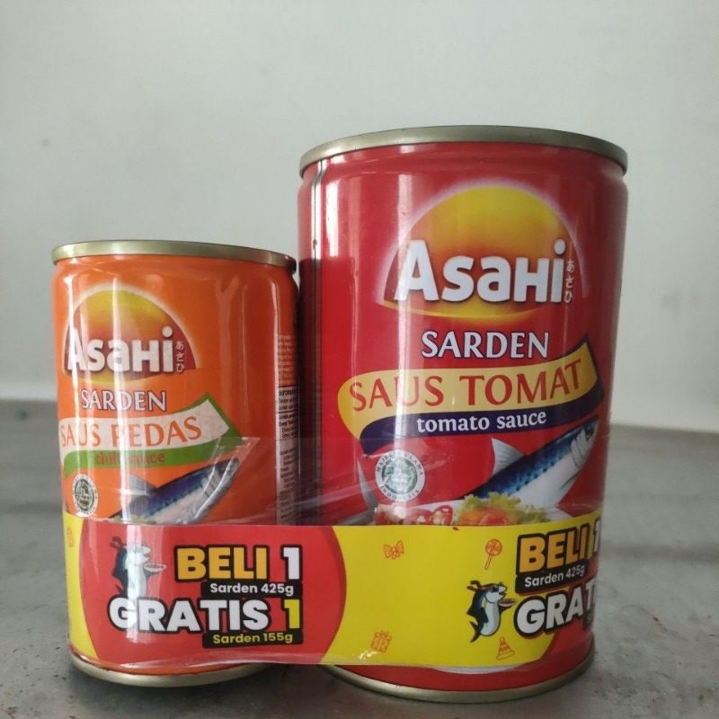 

Paket Asahi Sarden 425gr + 155gr