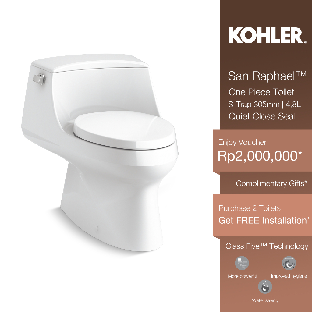 KOHLER Kloset Duduk San Raphael Class 5 1PC / Toilet K-3722ID-0